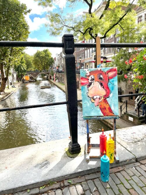 Gekke dieren schilderen Gracht