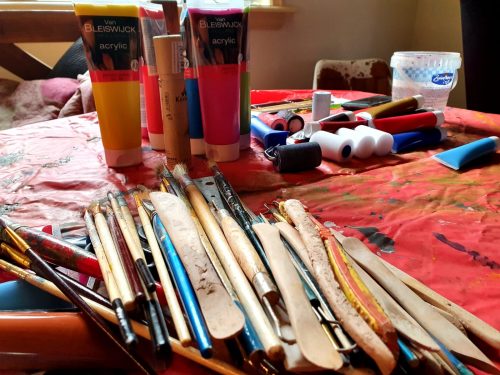 Materialen Action Painting