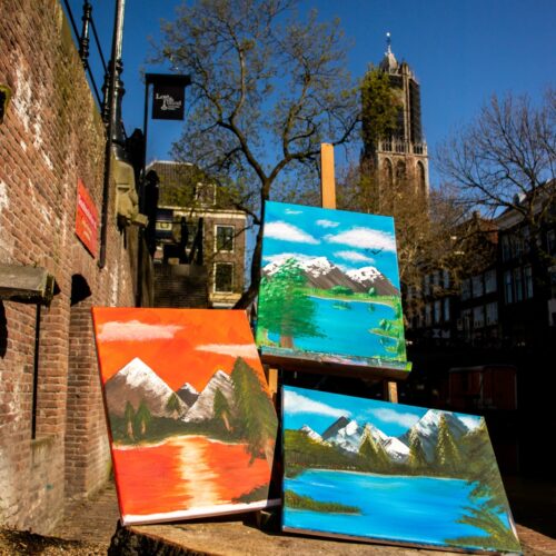 DIY Bob Ross pakket foto buiten