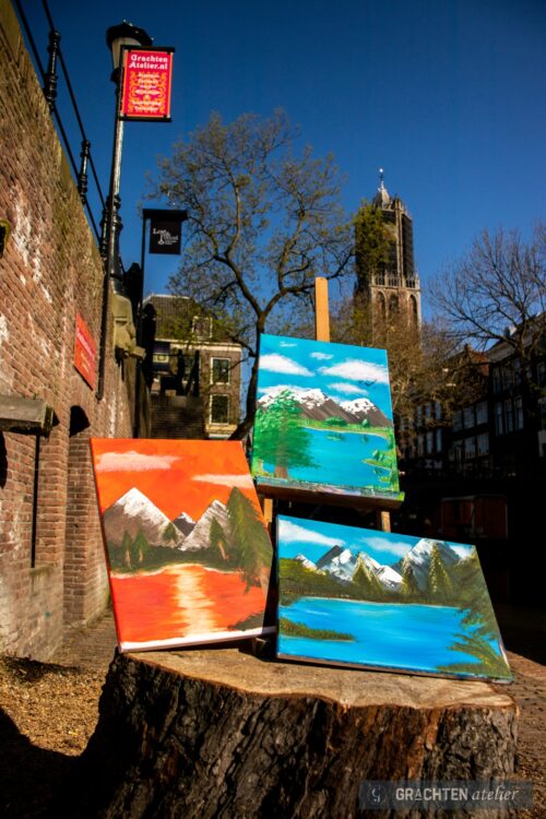 DIY Bob Ross pakket foto buiten